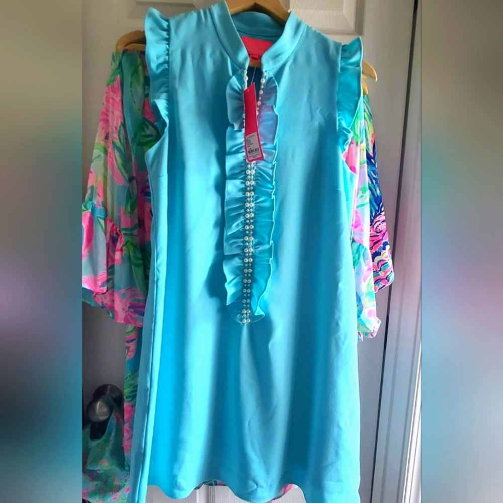 NWT sz4 Adalee Shift Blue Ibiza